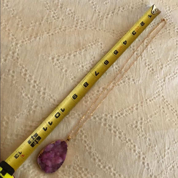 Brazilian Druzy Natural Stone Pendant necklace. - Picture 8 of 8